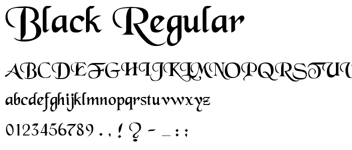 Black Regular font